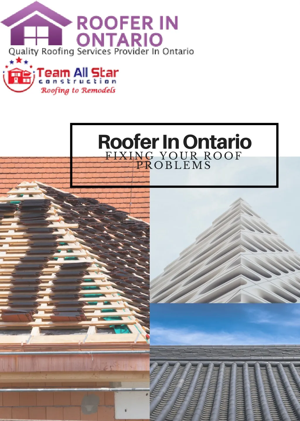 roofer in ontario fixing your roof problems