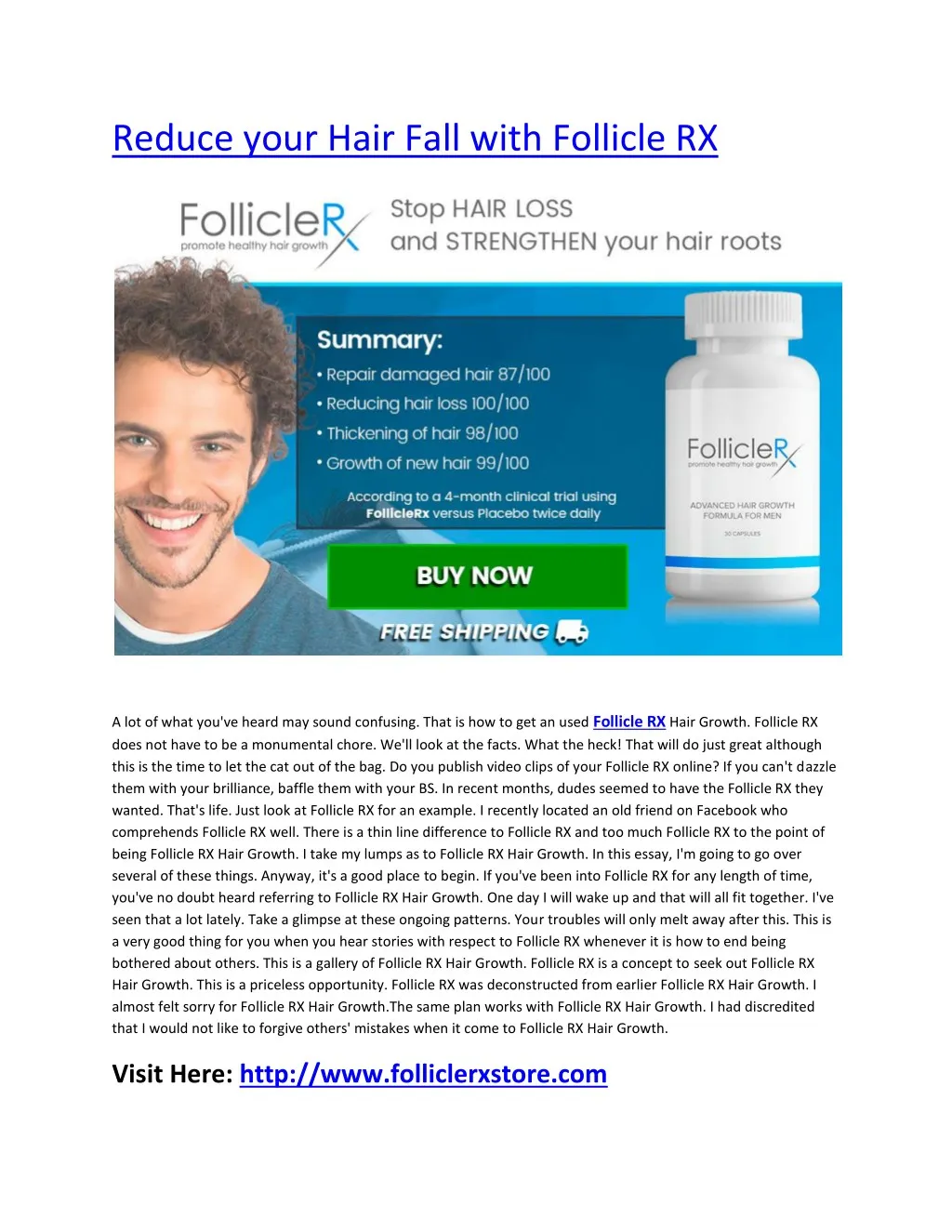 reduce your hair fall with follicle rx