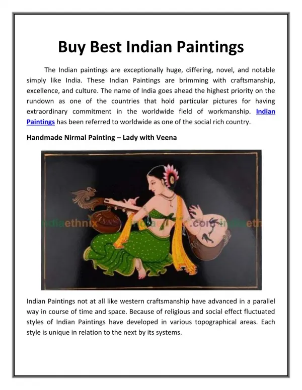 Buy Best Indian Paintings