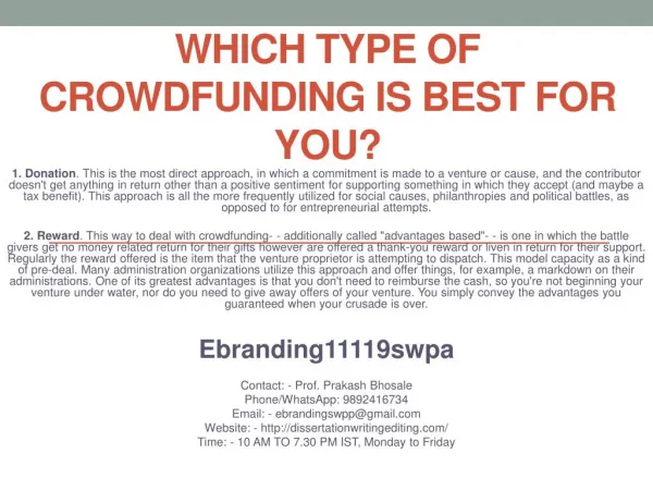 Which Type of Crowdfunding Is Best for You?