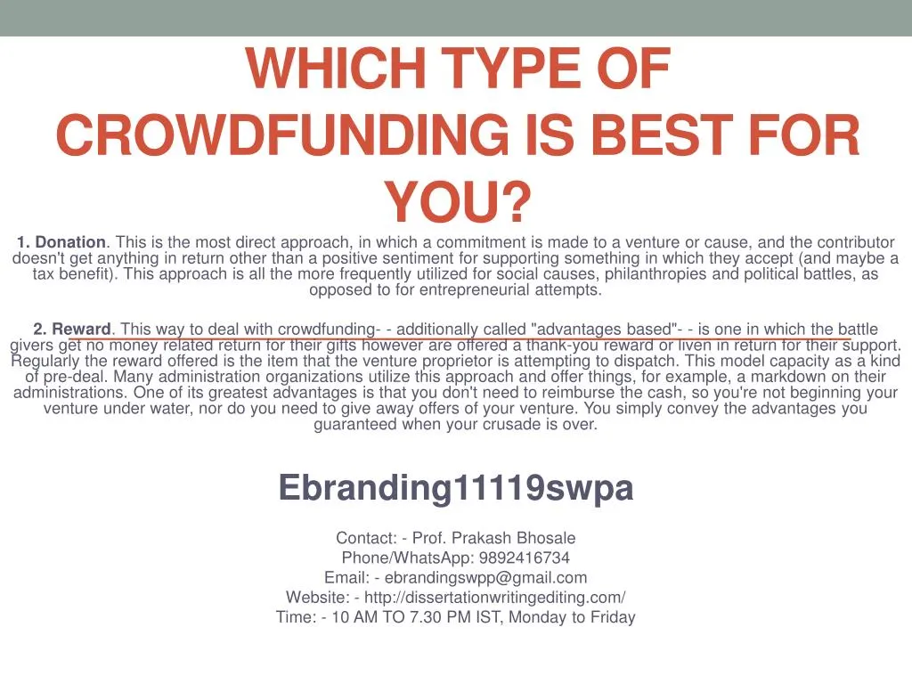 which type of crowdfunding is best for you