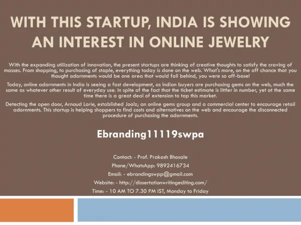 With This Startup, India Is Showing an Interest in Online Jewelry