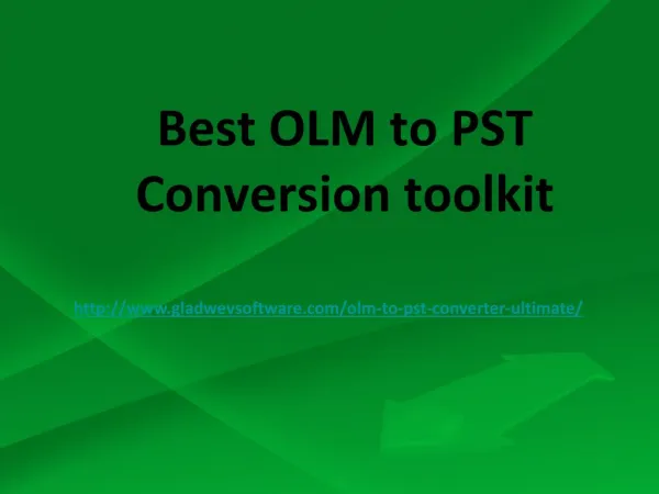 Great Solution to OLM to PST Conversion Tool