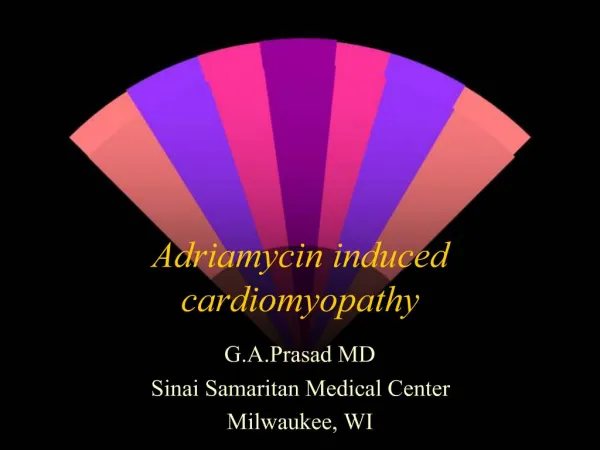 Adriamycin induced cardiomyopathy