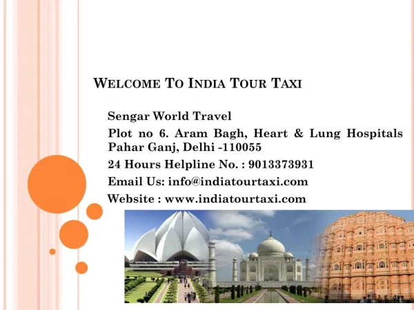 India tour taxi car rental delhi