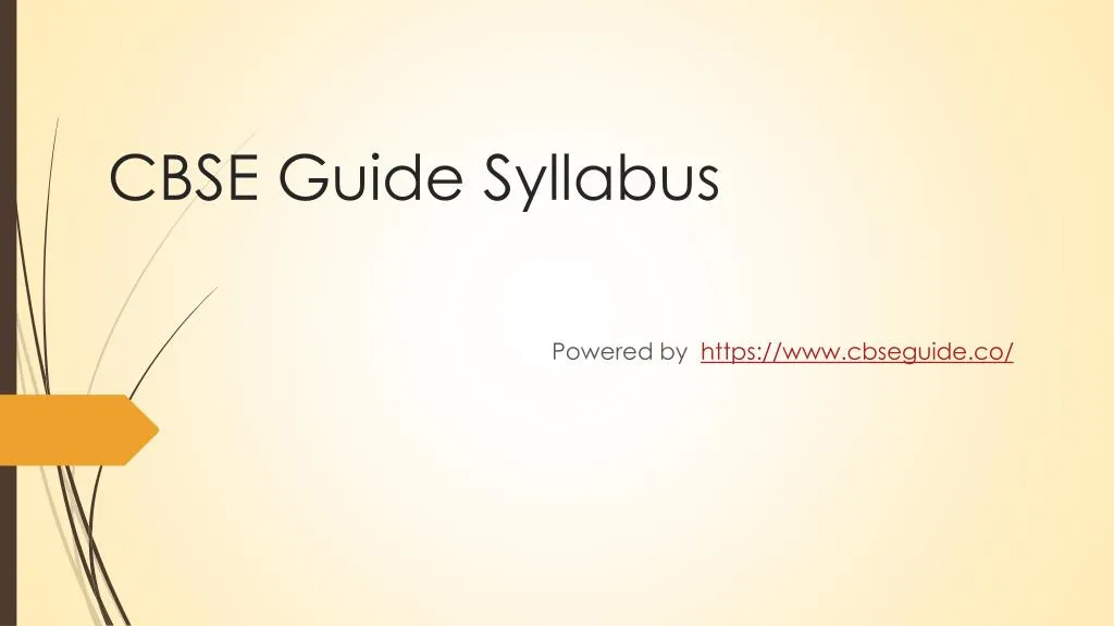 cbse guide syllabus