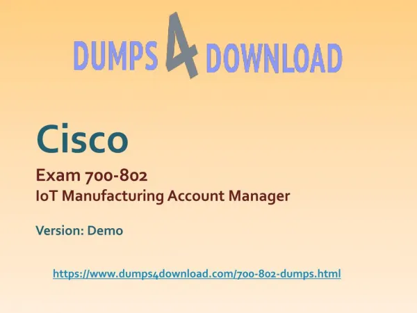 Download Free Cisco 700-802 Test Questions And Answers PDF