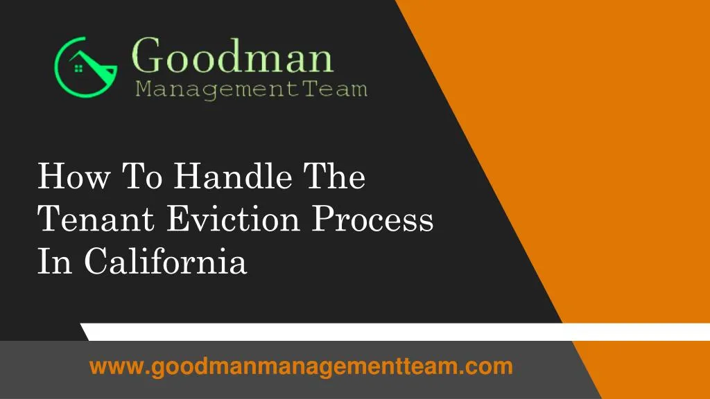 how to handle the tenant eviction process in california