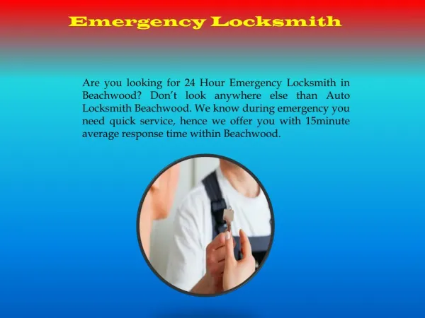 C ontact our Emergency Locksmith service