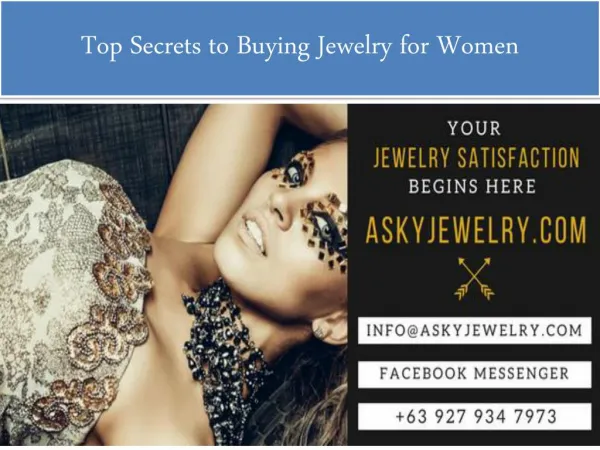 Top Secrets to Buying Jewelry for Women