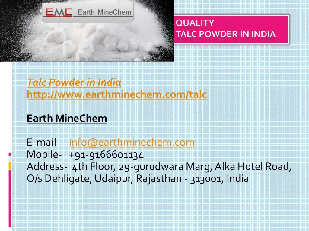 quality talc powder in india