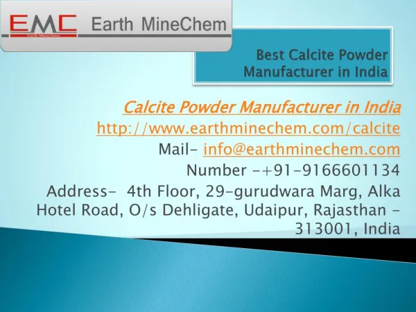 Best Calcite Powder Manufacturer in India