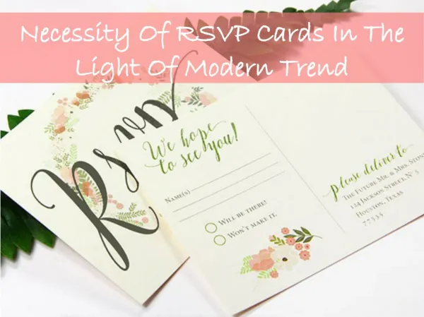 Necessity of RSVP Wedding Cards in the Light of Modern Trend