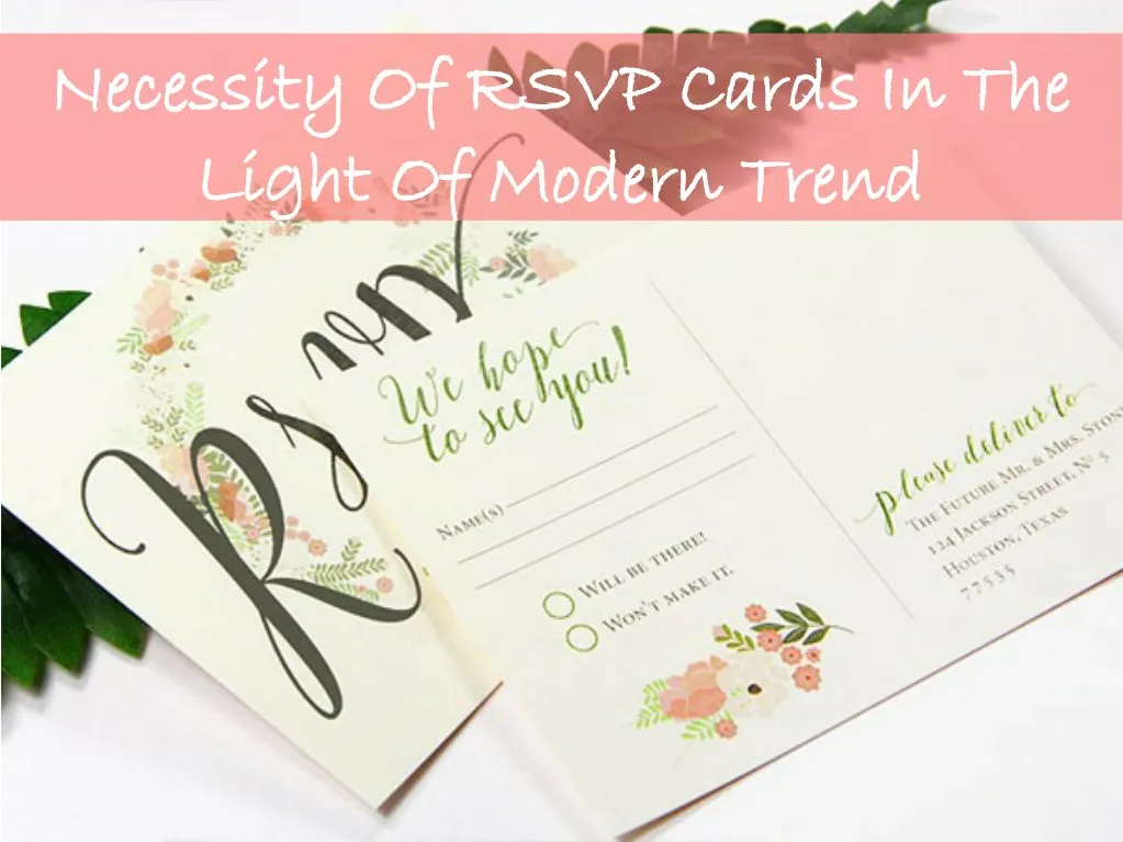 necessity of rsvp cards in the necessity of rsvp
