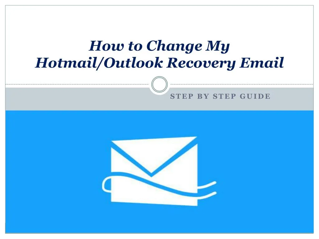 how to change my hotmail outlook recovery email