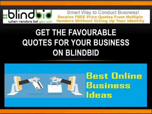 Get business to business services on Blindbid
