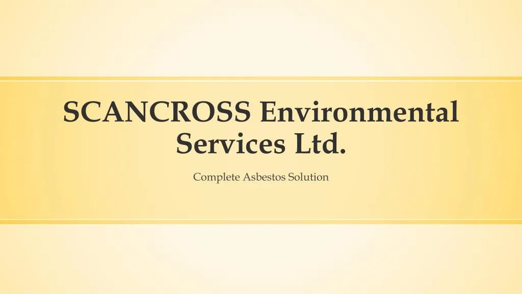 scancross environmental services ltd