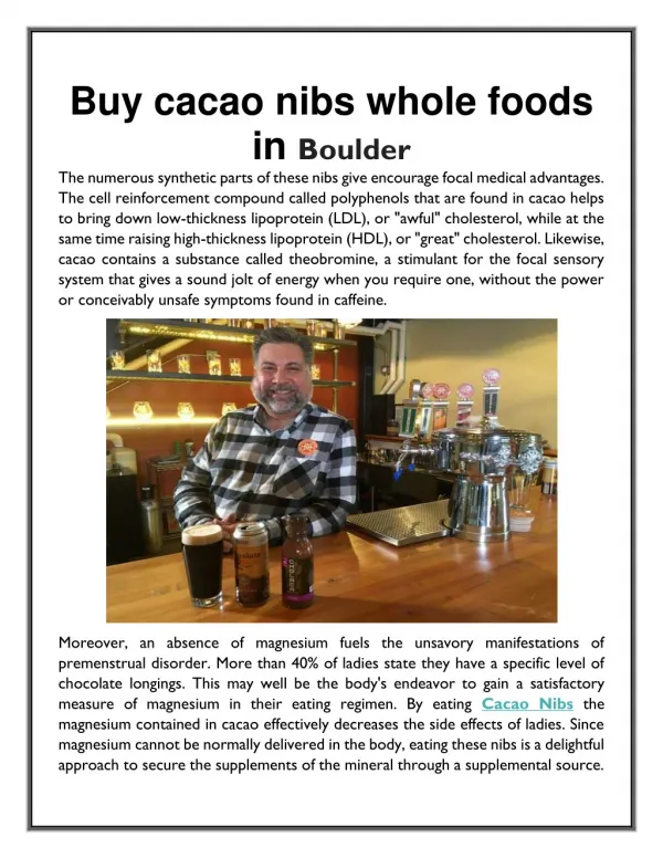Buy cacao nibs whole foods in Boulder
