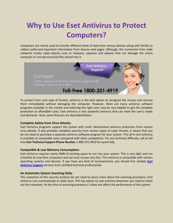 Why to Use Eset Antivirus to Protect Computers?