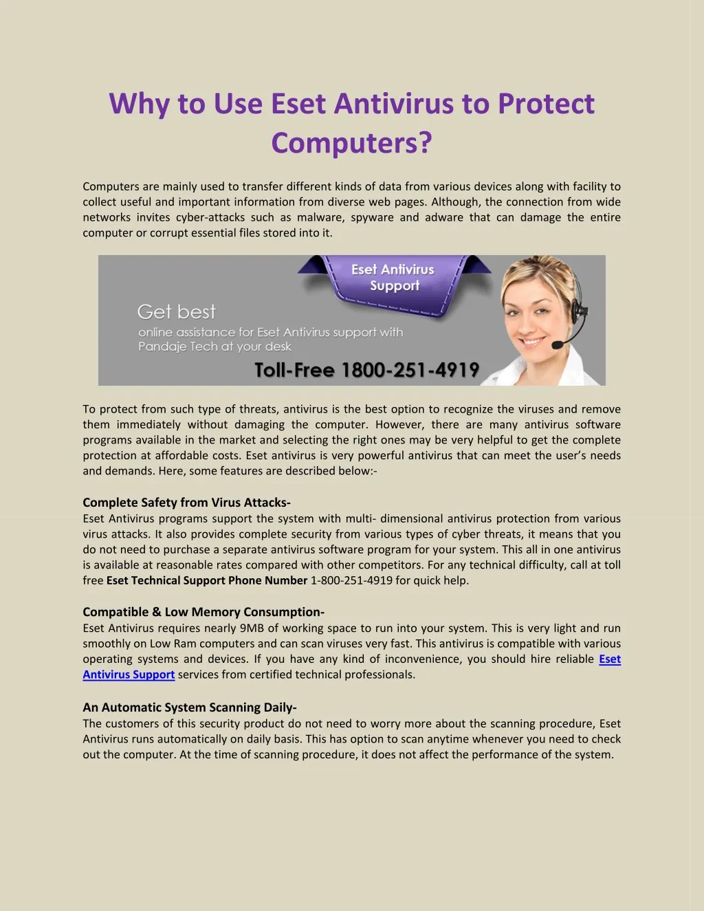 why to use eset antivirus to protect computers