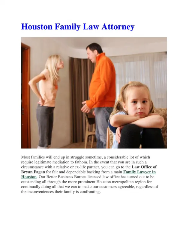 Houston Family Law Attorney