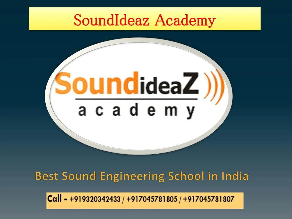 best sound engineering school in india