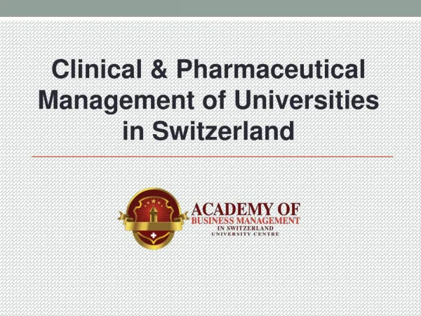 clinical pharmaceutical management