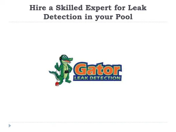 Hire a Skilled Expert for Leak Detection in your Pool