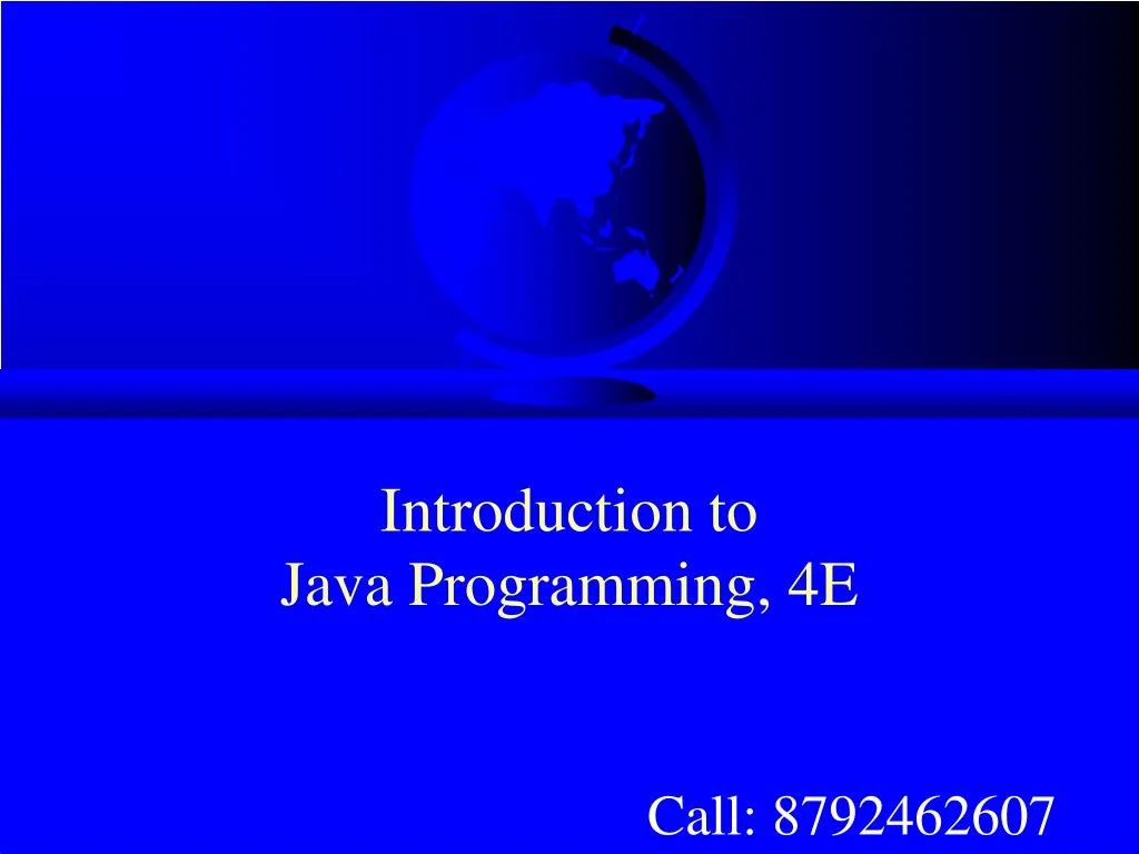 introduction to java programming 4e