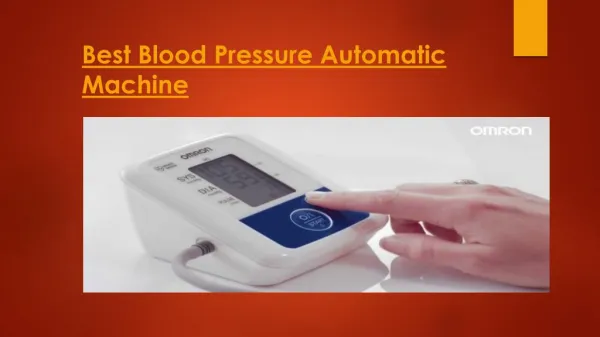 Best Blood Pressure Automatic Machine