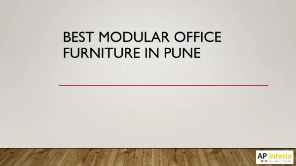 Best Modular Office Furniture in Pune |AP Interio