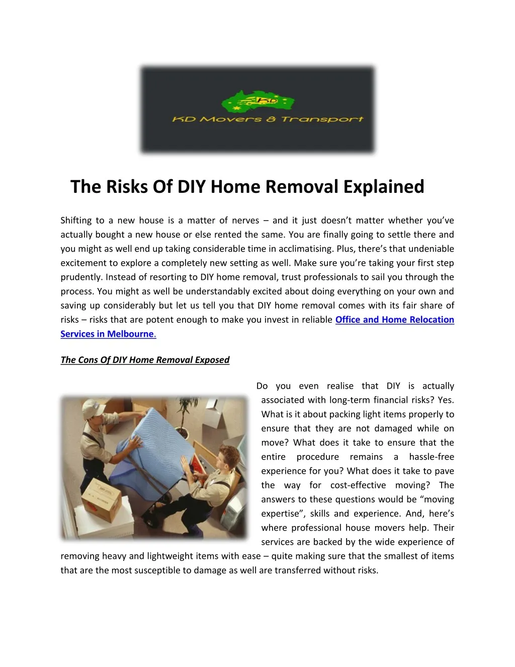 the risks of diy home removal explained