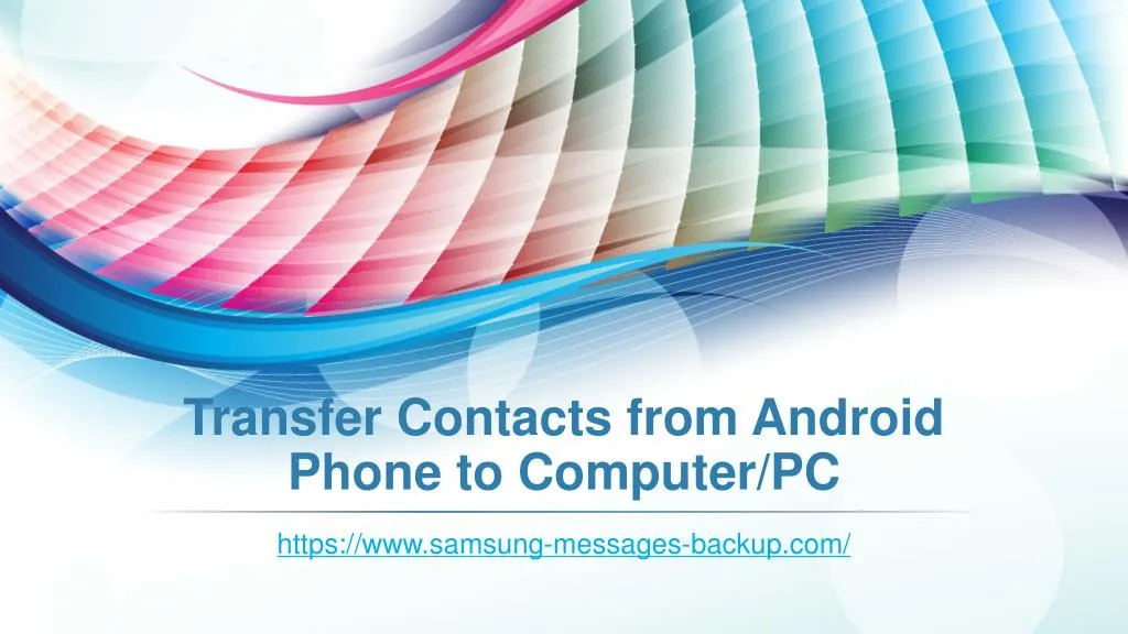 transfer contacts from android phone to computer pc