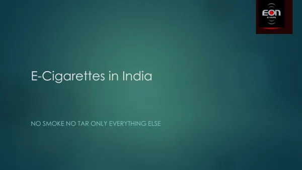 Electronic Cigarettes in India