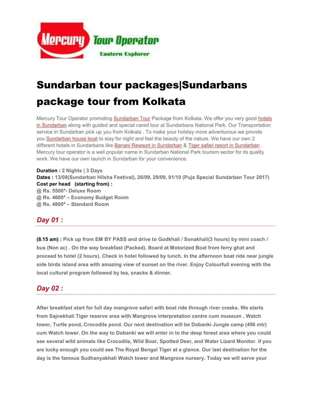 sundarban tour packages sundarbans package tour