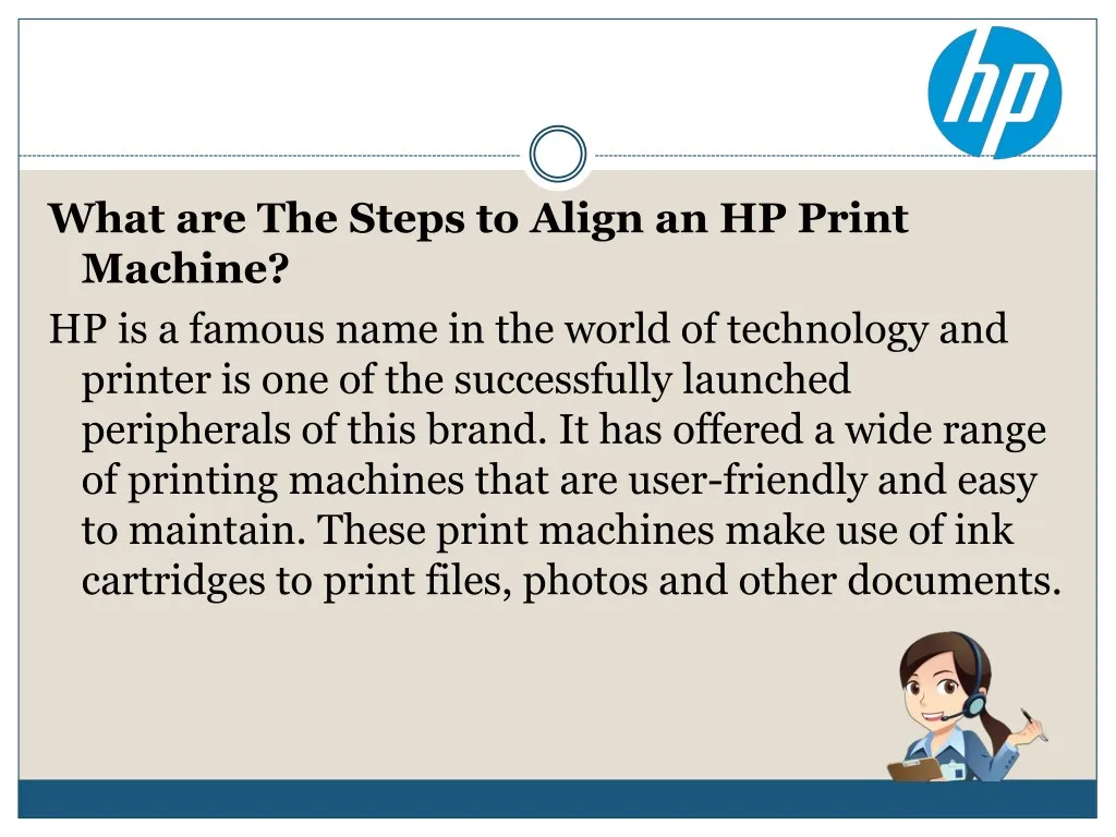 what are the steps to align an hp print machine