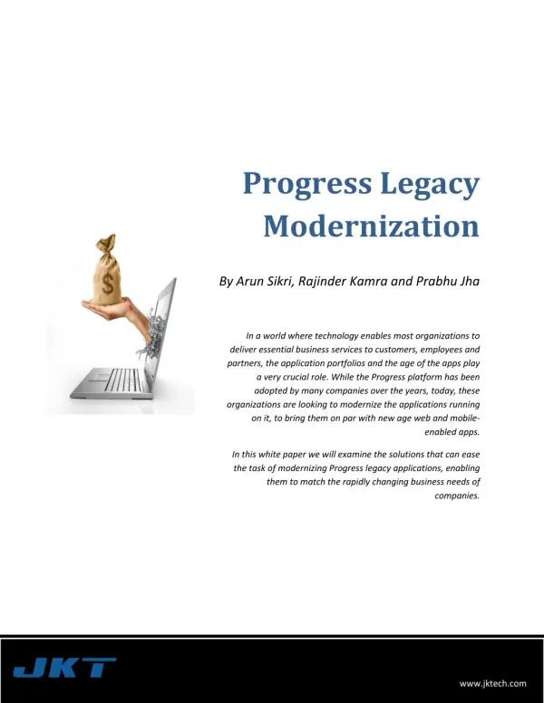 Progress Legacy Modernization at JK Technosoft