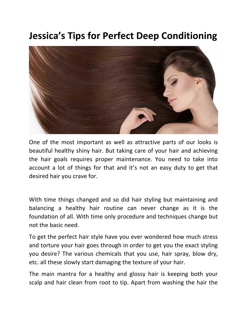 jessica s tips for perfect deep conditioning