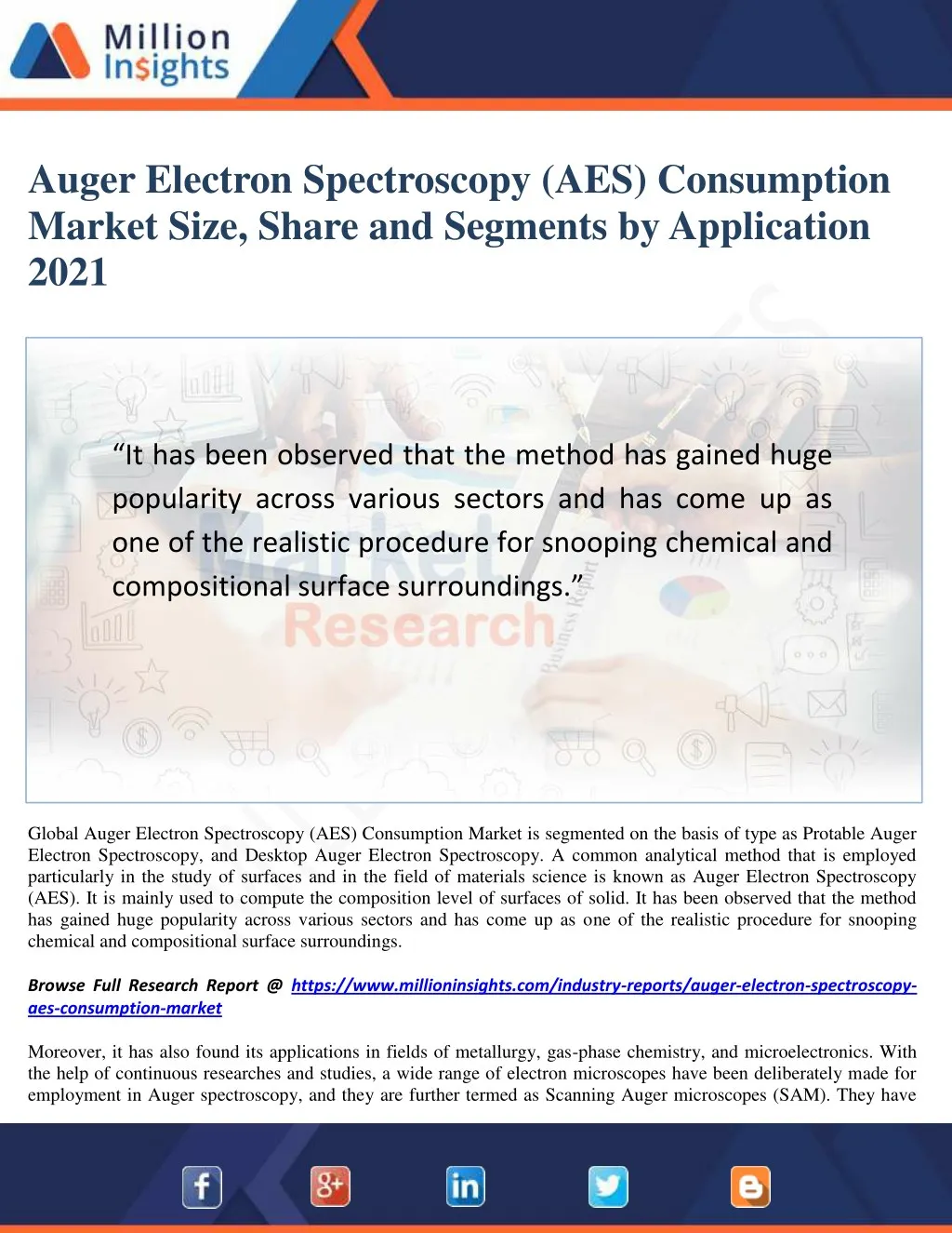 auger electron spectroscopy aes consumption