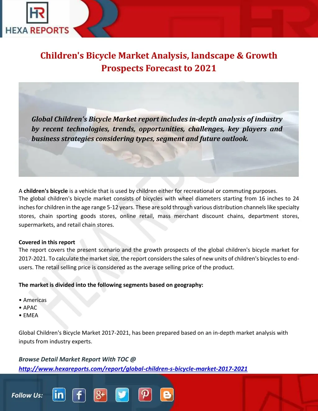 children s bicycle market analysis landscape