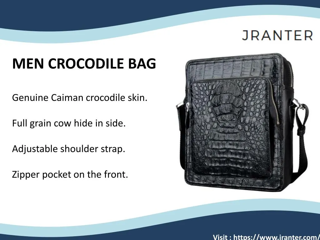 men crocodile bag