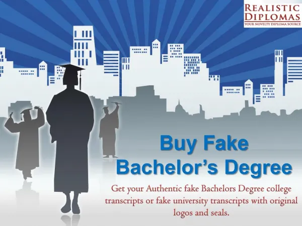 Buy Fake Bachelor's Degree from Realistic Diplomas