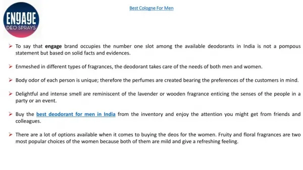 Buy the best deodorant for men in india