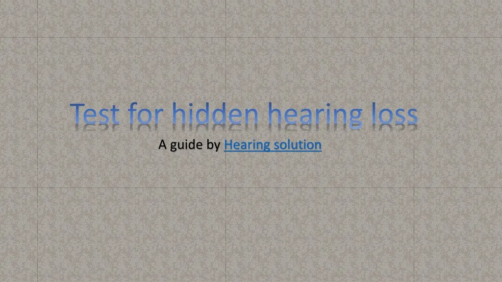 a guide by hearing solution