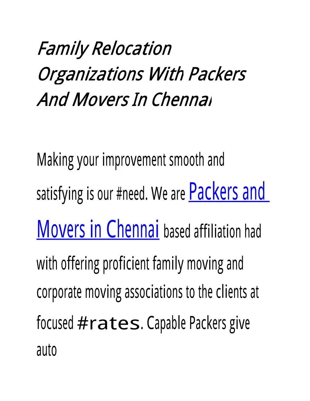family relocation organizations with packers