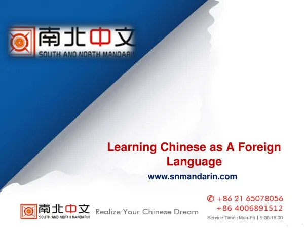 Learning Chinese as A Foreign Language