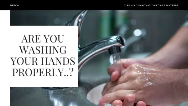 Are You Washing Your Hands with Dirty Soap?