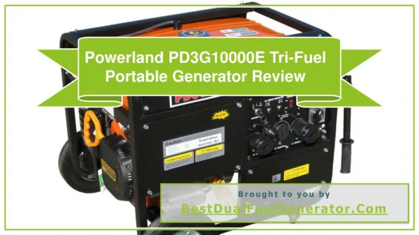 Powerland PD3G10000E Tri-Fuel Portable Generator Review