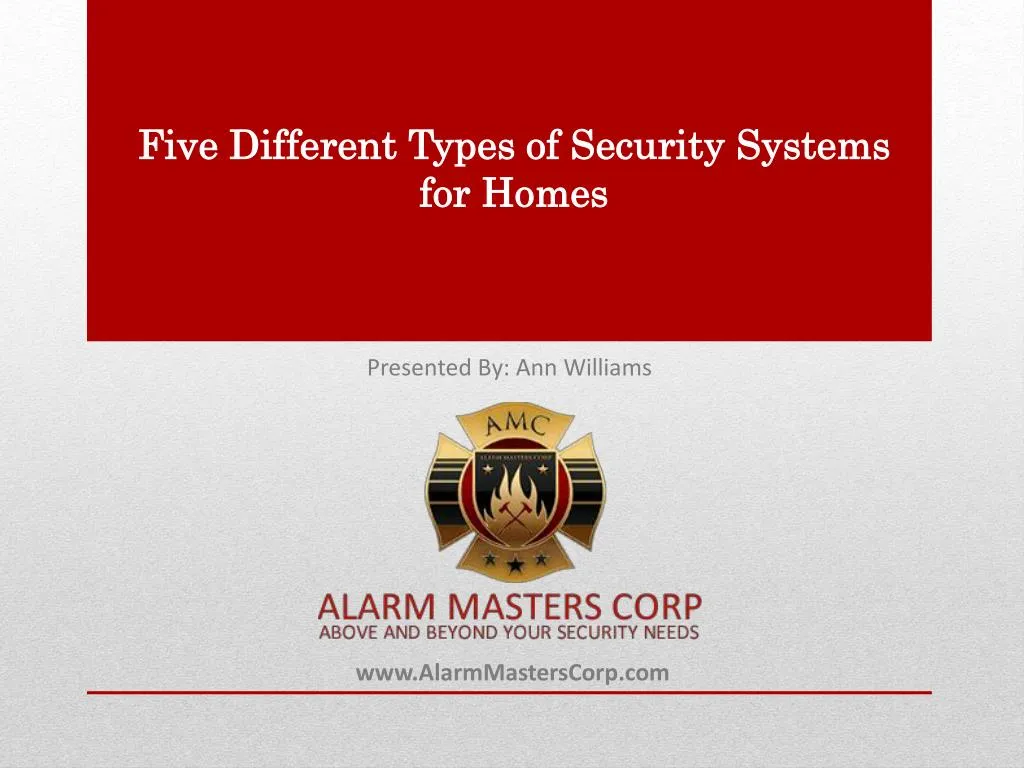 five different types of security systems for homes