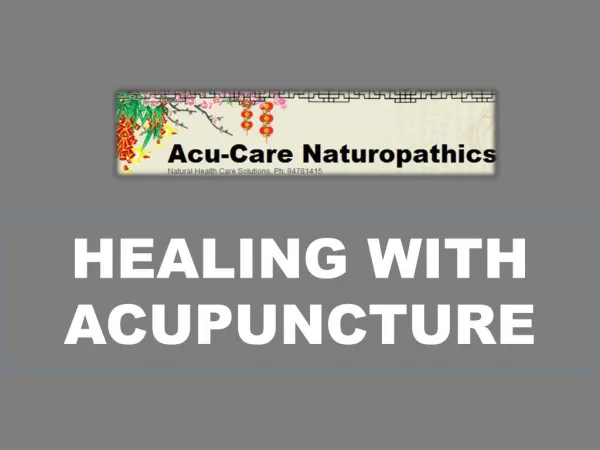 Healing With Acupuncture